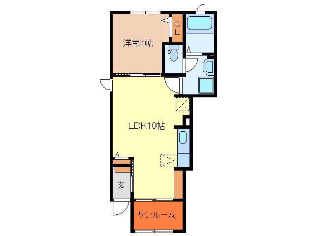 プランドール(1LDK/1階)の間取り写真