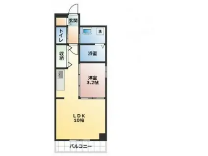 プランドール大供(1LDK/7階)の間取り写真