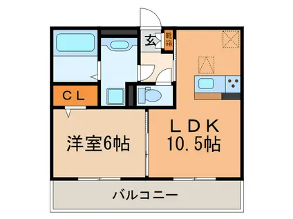 クレール(1LDK/1階)の間取り写真