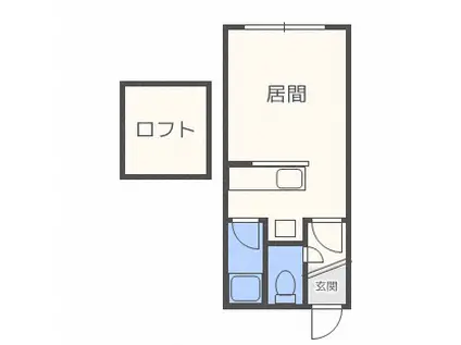 プラザインユー PLAZA IN YOU(1K/1階)の間取り写真