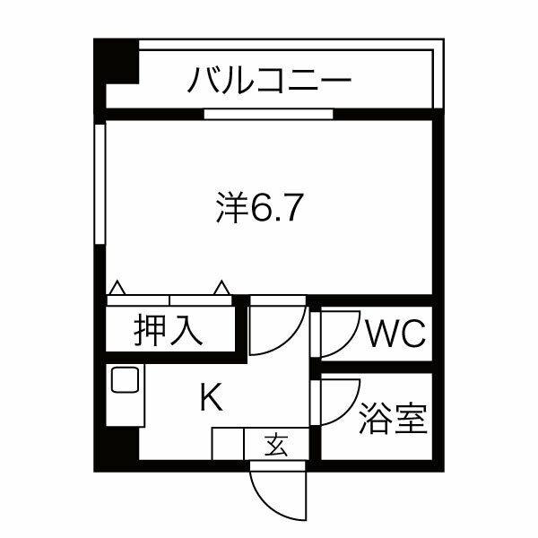 オーエムビル(1K/3階)の間取り写真