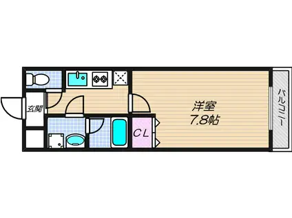 エスティームII番館(1K/1階)の間取り写真