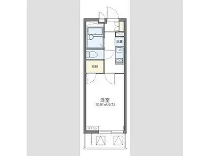 レオパレスメゾン ド 玉川II(1K/2階)の間取り写真