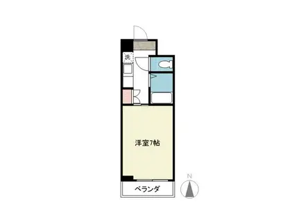 エスポワール八事(1K/2階)の間取り写真