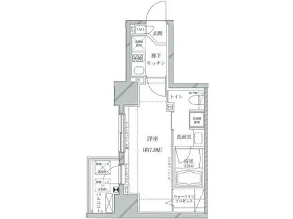 クレイシア亀戸(1K/9階)の間取り写真