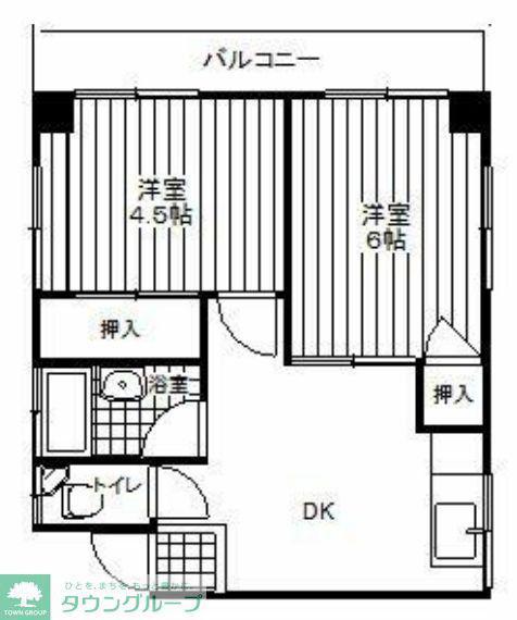 加寿屋ビル(2DK/3階)の間取り写真
