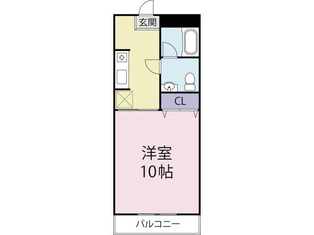 プライム昭和(1K/2階)の間取り写真
