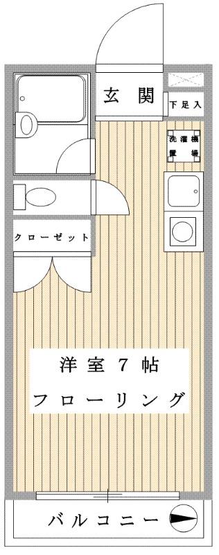フローラマツノ(ワンルーム/2階)の間取り写真