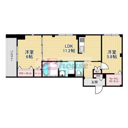 ストック羽沢(2LDK/2階)の間取り写真