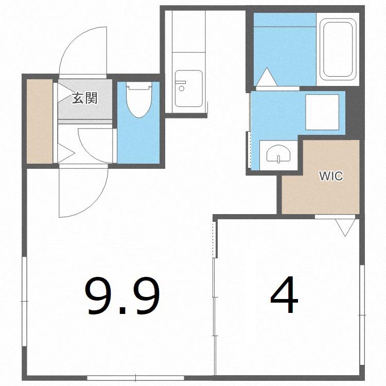 PRINCEHOMESS517(1LDK/3階)の間取り写真