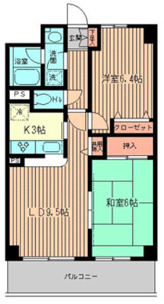 ピゼッロ(2LDK/3階)の間取り写真