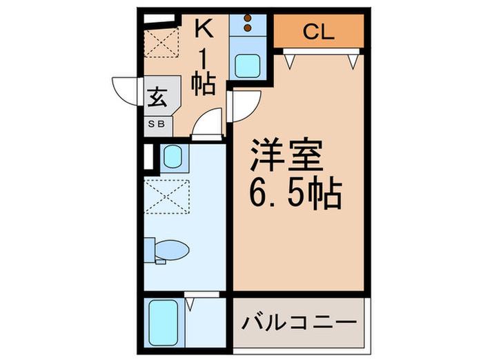 ヴィレッタ武庫之荘(1K/3階)の間取り写真