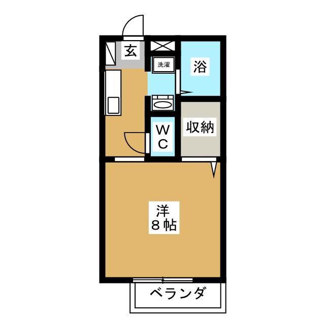 エントピア ビー(1K/1階)の間取り写真