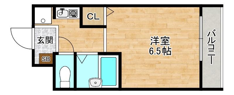 ハレクラニ小路(1K/4階)の間取り写真