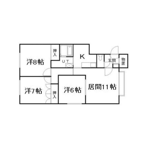 クレールA(2LDK/2階)の間取り写真