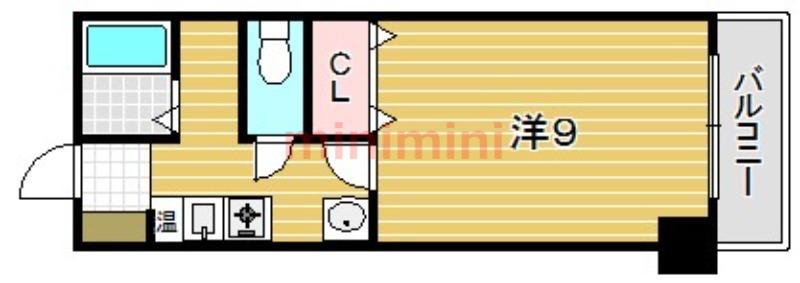 エクセレンスKU(1K/5階)の間取り写真