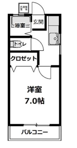 エレファントハイツ(1K/2階)の間取り写真