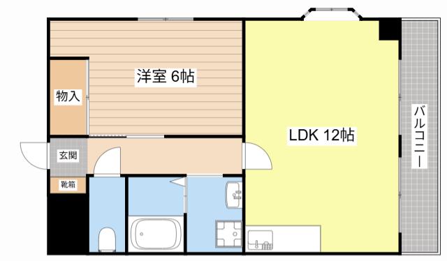 セントラル・ヤスダ(1LDK/4階)の間取り写真