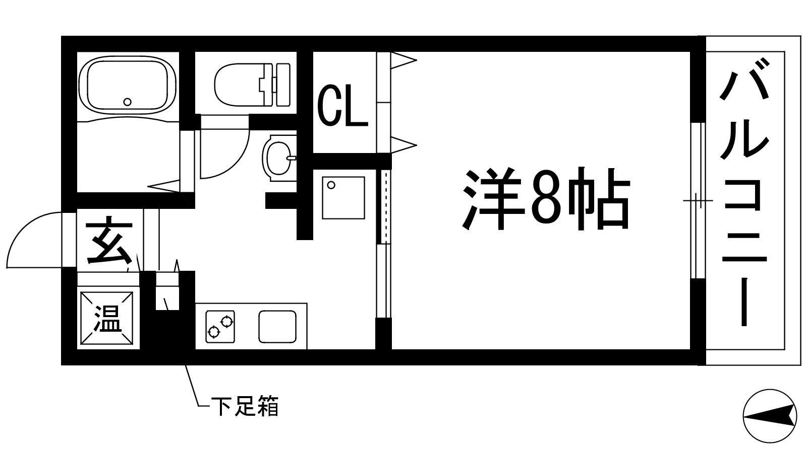 LMレジデンス(1K/2階)の間取り写真