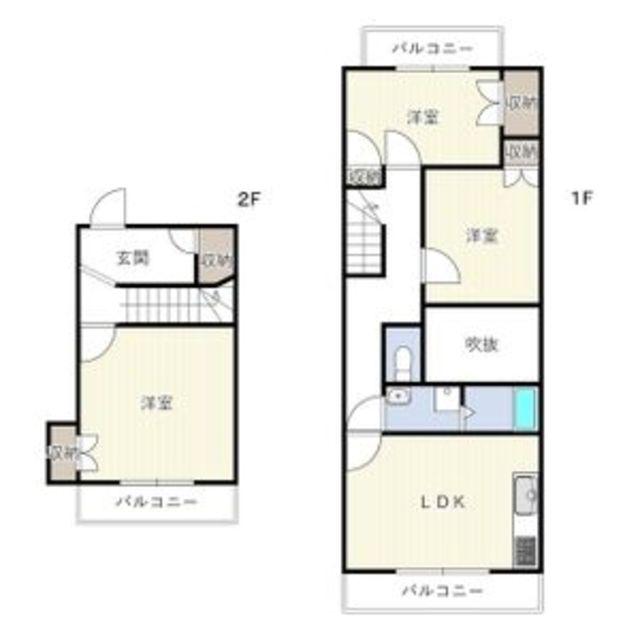 プレアール初芝(3LDK/2階)の間取り写真