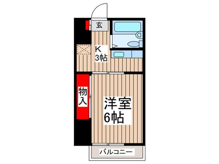 ブランシェ(1K/1階)の間取り写真
