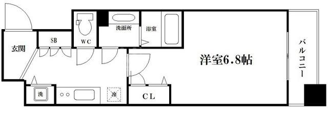 LC堀江公園(1K/9階)の間取り写真