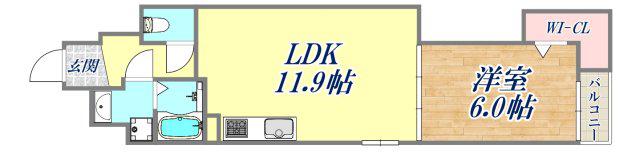 エラン パティオ(1LDK/1階)の間取り写真