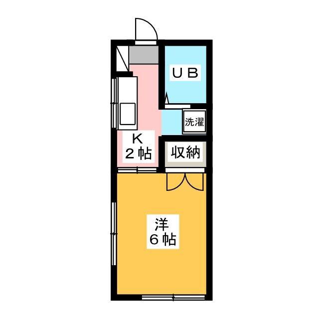 田中荘(1K/1階)の間取り写真