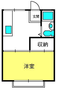 コーポ大島(1K/1階)の間取り写真