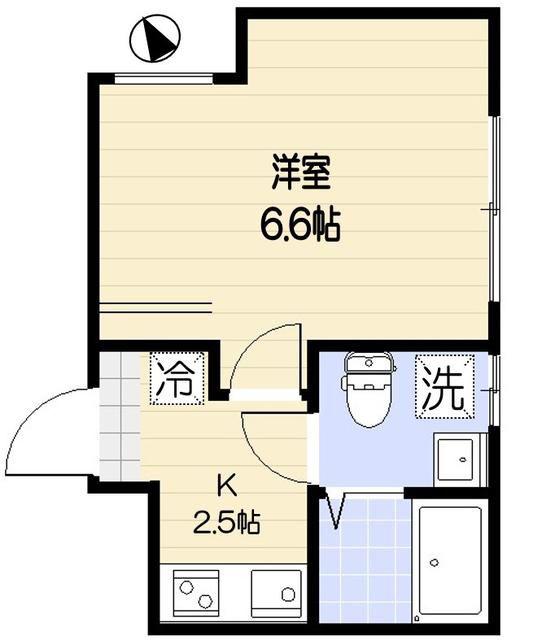 オーロ金町(1K/3階)の間取り写真