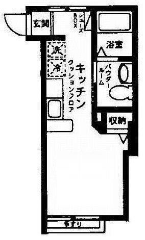 LA CASA(1K/1階)の間取り写真