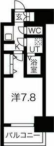 メイクス名駅太閤(1K/1階)の間取り写真