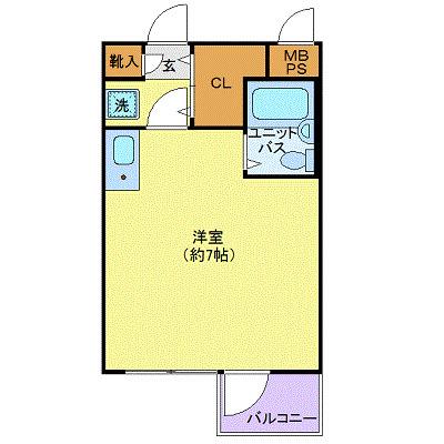 シルフィード白金(ワンルーム/4階)の間取り写真