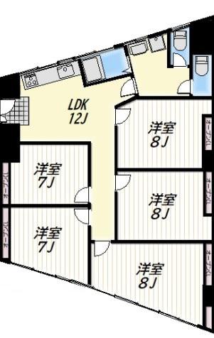 BURTON(5LDK/2階)の間取り写真