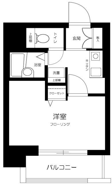 ジュエル京橋(1K/8階)の間取り写真