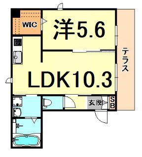 AVENUE赤坂(1LDK/3階)の間取り写真