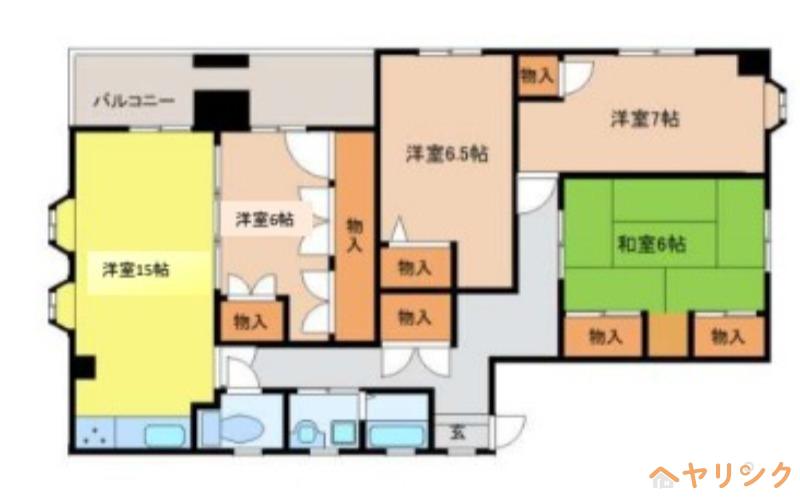 小俣ビル(4LDK/2階)の間取り写真