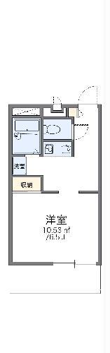 レオパレス毘沙門(1K/3階)の間取り写真