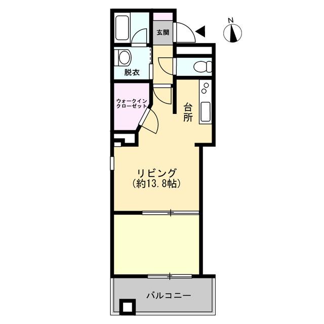 アクシルコート石倉町(1LDK/7階)の間取り写真