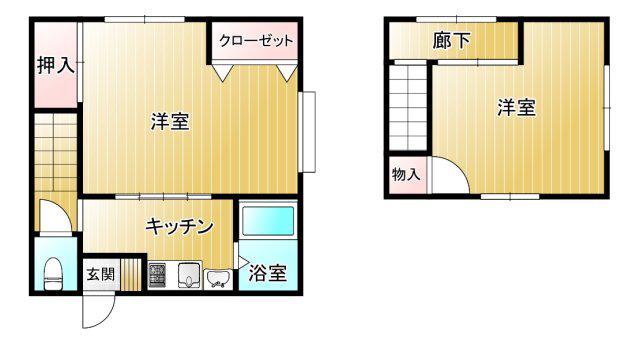 リリーV(2K/1階)の間取り写真