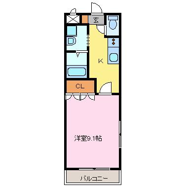 プラッツハウス(1K/2階)の間取り写真
