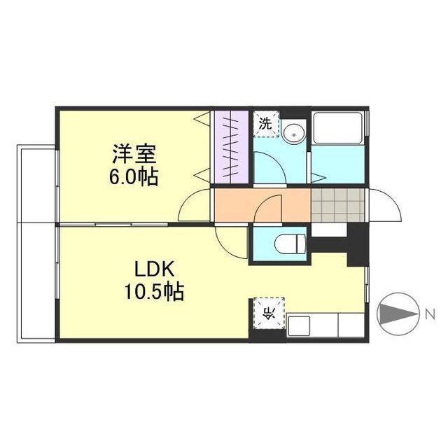 フォンテーヌ(1LDK/1階)の間取り写真