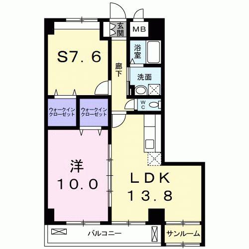 阪急京都線 西院駅(阪急) 徒歩4分 7階建 築12年(1SLDK/7階)の間取り写真