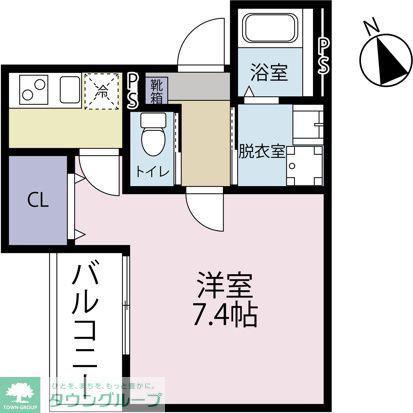 VILESTA鹿島田(1K/3階)の間取り写真