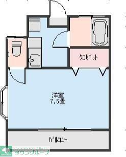 新座コーポ(ワンルーム/1階)の間取り写真