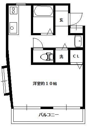 レジデンス西堀(1K/3階)の間取り写真
