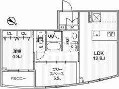 GRANDUO中目黒4 グランデュオ中目黒4(2LDK/3階)の間取り写真