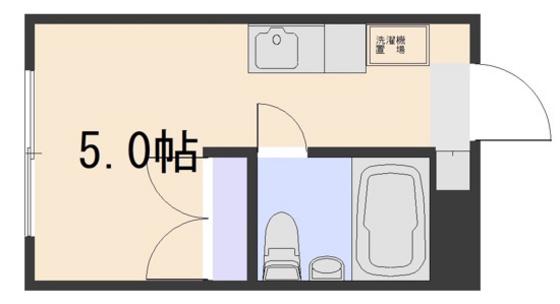 じゃむふぁーすと(1K/2階)の間取り写真