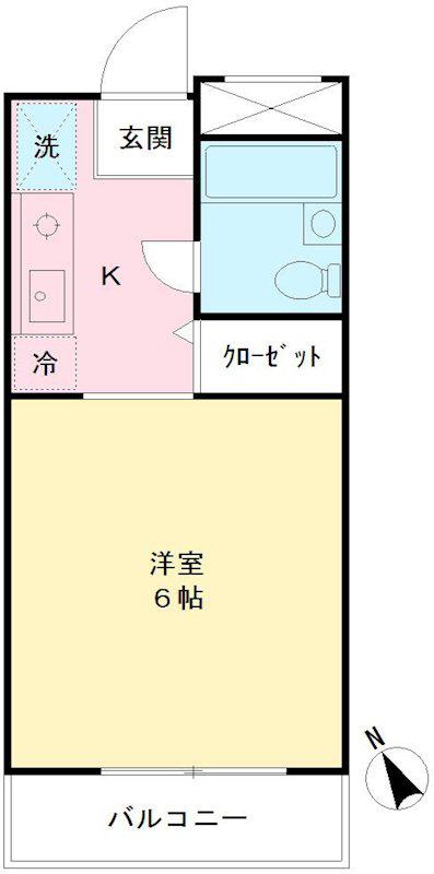 キャステール(1K/3階)の間取り写真