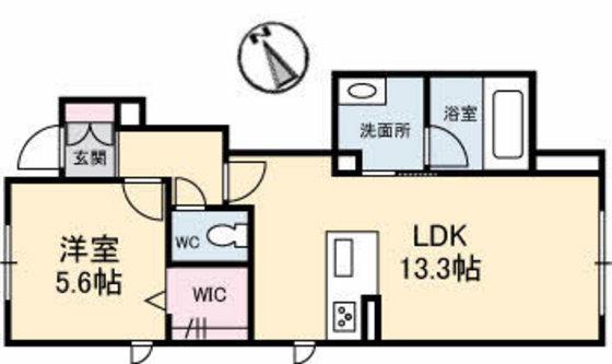 ラ メゾン デ ボヌール(1LDK/1階)の間取り写真